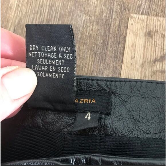 BCBGMaxAzria Lea 229 Black Leather Pants sz 4 - Picture 5 of 8